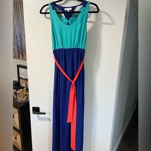 Jealous Tomato Blue Halter Sundress Maxi